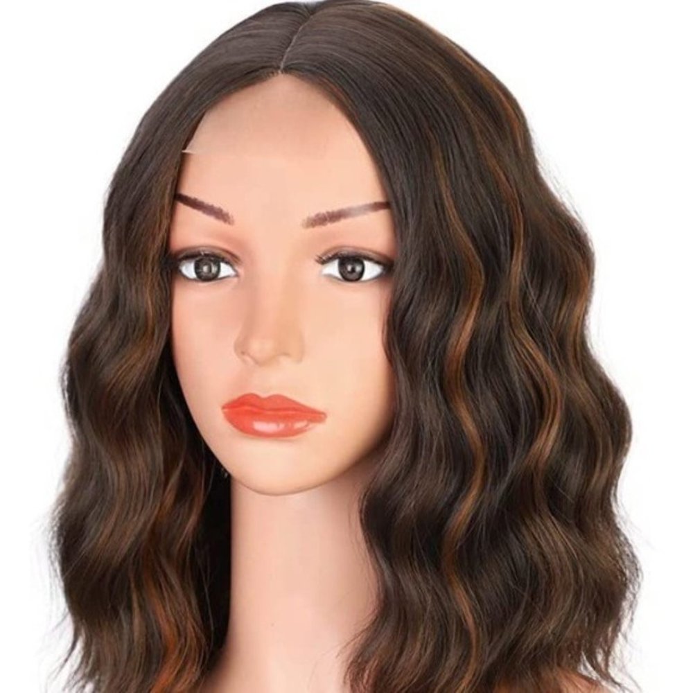 Mix Brown Highlight Short Bob Wig